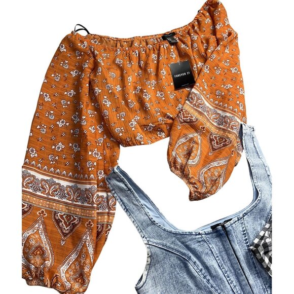 Womens Crop Tops & Vests Set Of 4  Lg/Md - Forever 21 Blashe Sans Souchi‎ NWT Bo - Picture 2 of 13